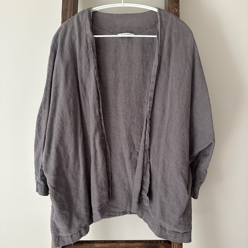 Linenfox Lavender Grey Linen jacket